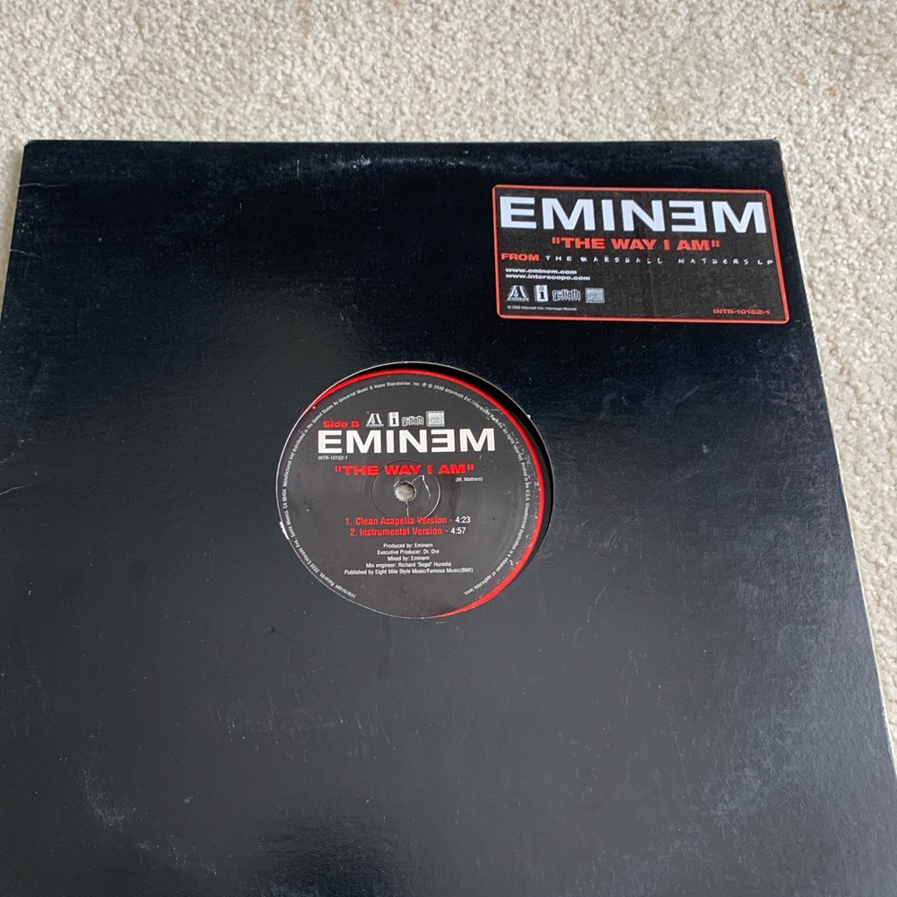 Eminem The Way I Am (2000) The Marshall Mathers LP Dr Dre vinyl record Rare!